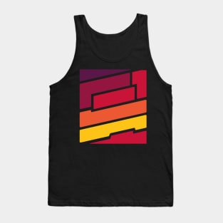 Abstract pop art, colors, fire, geometric elements, legos Tank Top